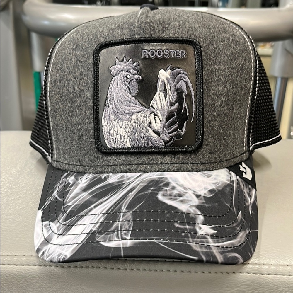 Goorin Bros The Farm Rooster Gray and Black Trucker Hat - Unisex